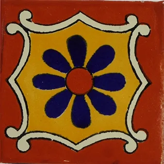 L17 - Yellow Arabesque Talavera Tile