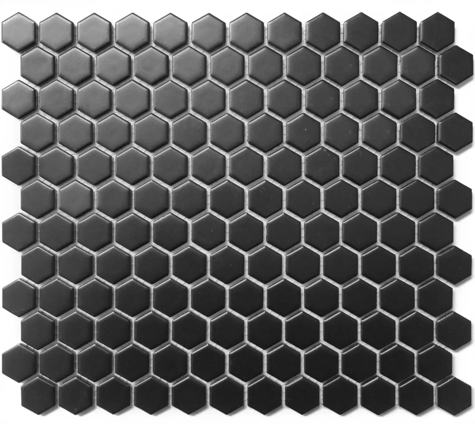 Matte Black 1x1 Hexagon