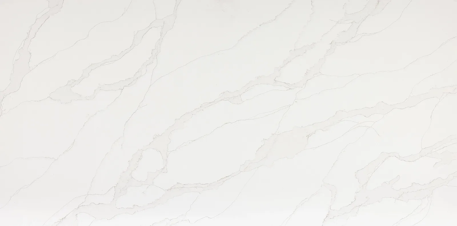 Zuri Quartz Countertop creamy white with grey veining 2CM and 3CM thickness