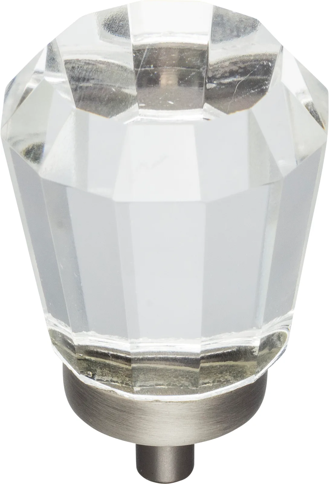 Harlow Large Tapered Glass Knob in Chrome finish, 1-1/4" diameter, decorative hardware