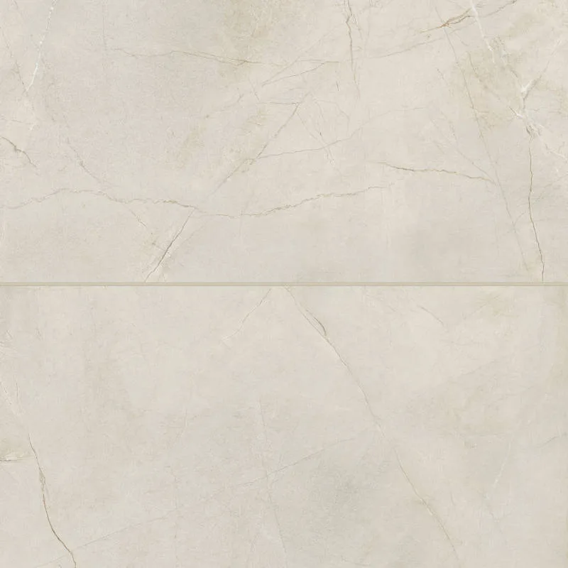 Crema Marfil Satin porcelain tile in creamy color, 24x48 size, perfect for floors and walls