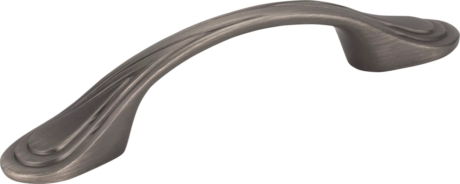 Westbury Cabinet Pull in Brushed Pewter, 5-3/16" overall length, decorative hardware