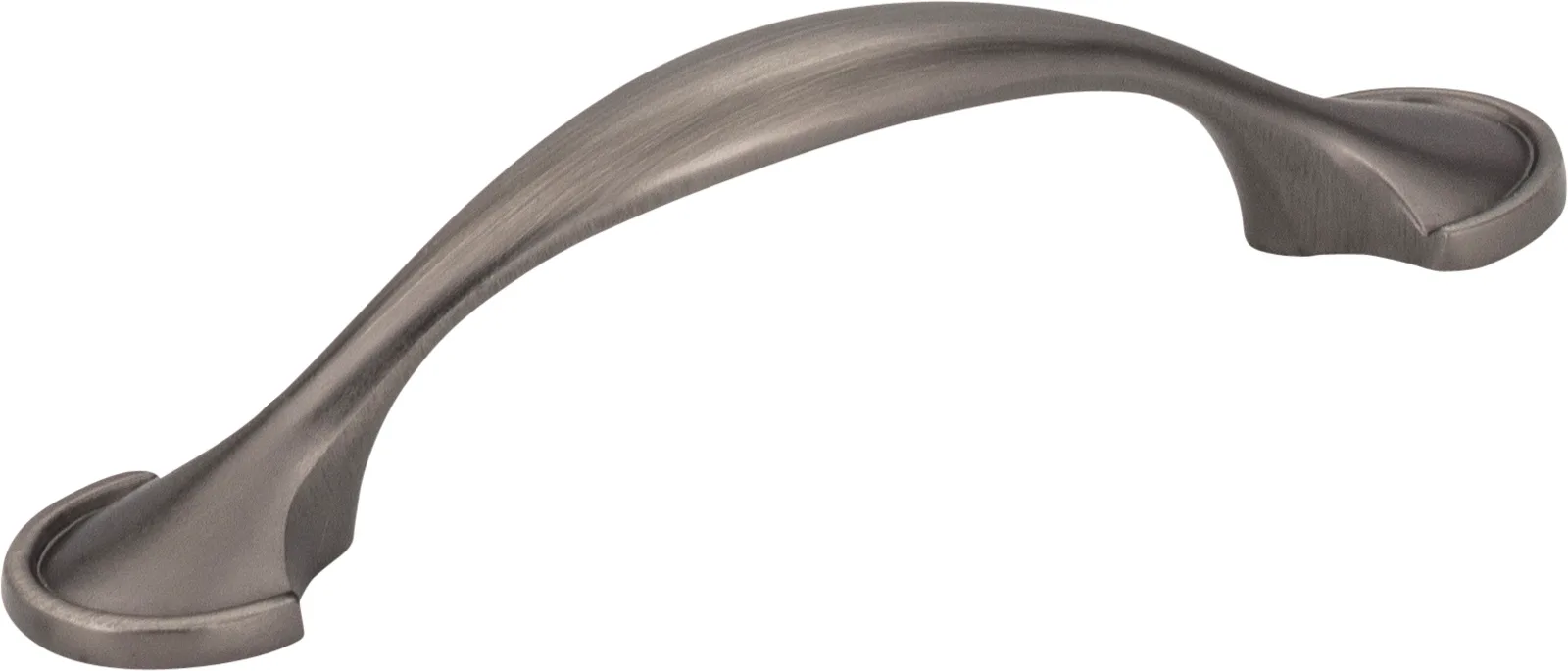 Watervale Cabinet Pull-3 in Brushed Pewter finish, 3 inch center to center decorative hardware