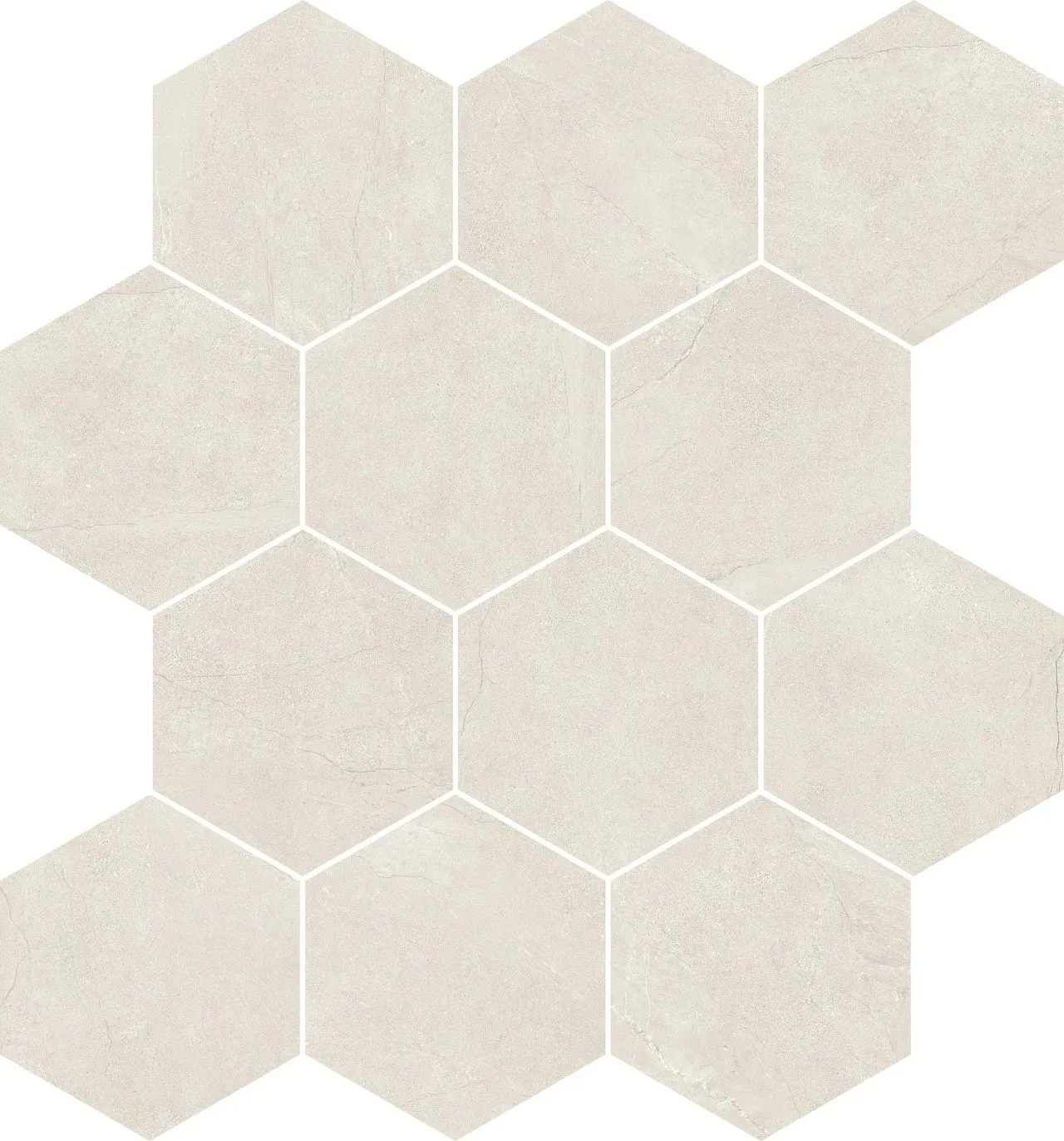 Victoria White Hexagon Mosaic