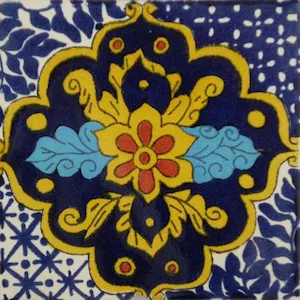 L68 - Turquoise Lace Talavera Tile