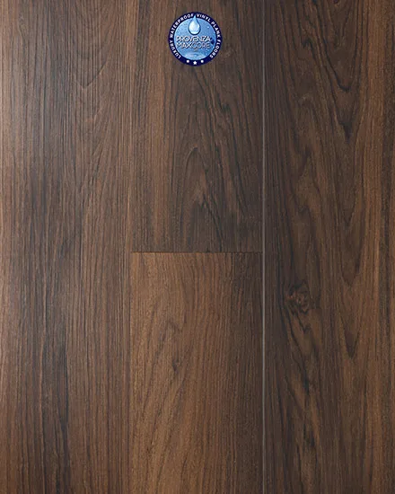 Uptown Chic luxury vinyl plank in Posh Beige color, 7.15 inches wide, durable LVP flooring