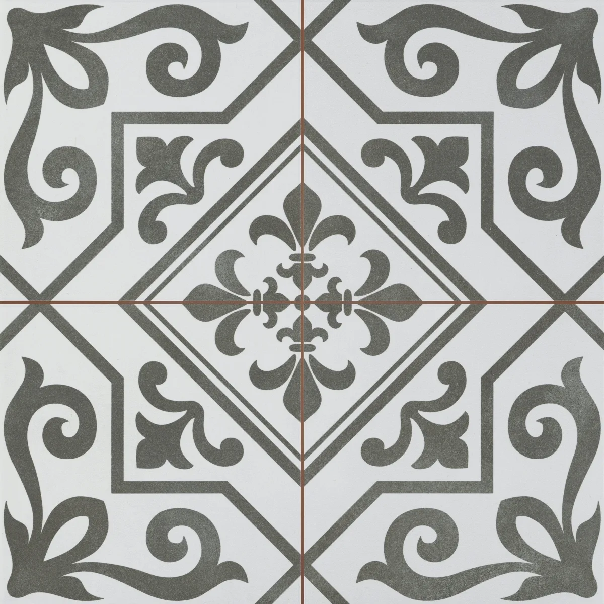 Nostalgia Ceramic Tile in Novel color, matte finish, 18x18 inches, square shape, ceramic material