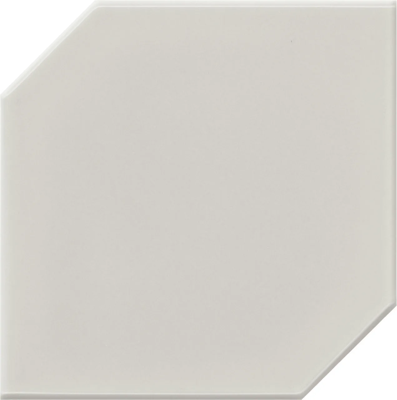 Daltile RetroSpace Remix Mercury Grey ceramic tile in glossy finish, available in hexagon, rectangle, and square shapes, 6x6 and 3x6 sizes.
