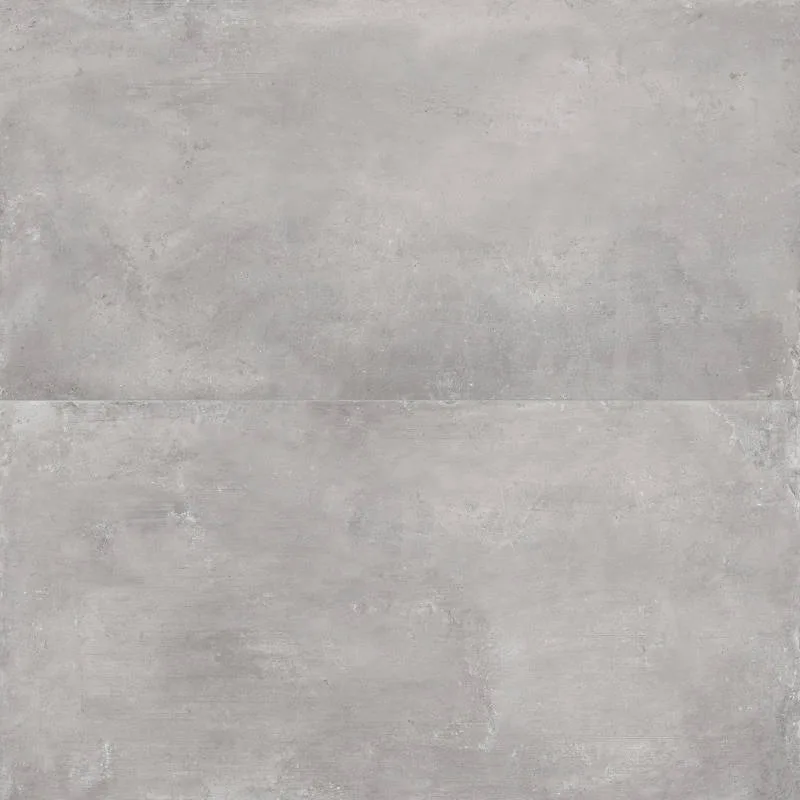 Ash Porcelain Tile in matte finish, available in sizes 3x24, 12x24, and 24x48 inches, made of durable porcelain