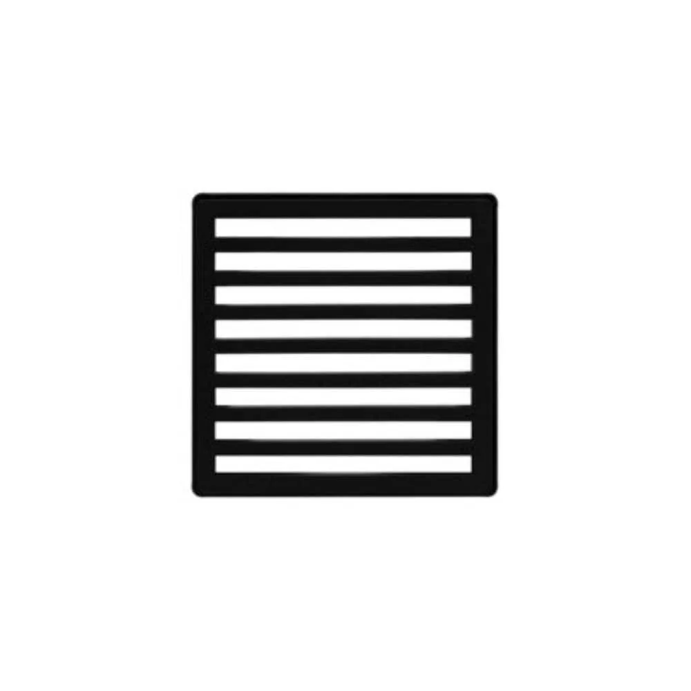Schluter Kerdi-Drain Grate 4 in. Matte Black Parallel Floor Installation Kit