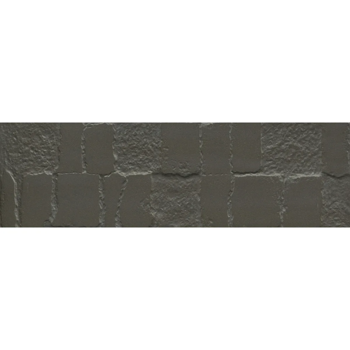Fregio Structure Charcoal Ceramic Tile 6x20 Matte Finish