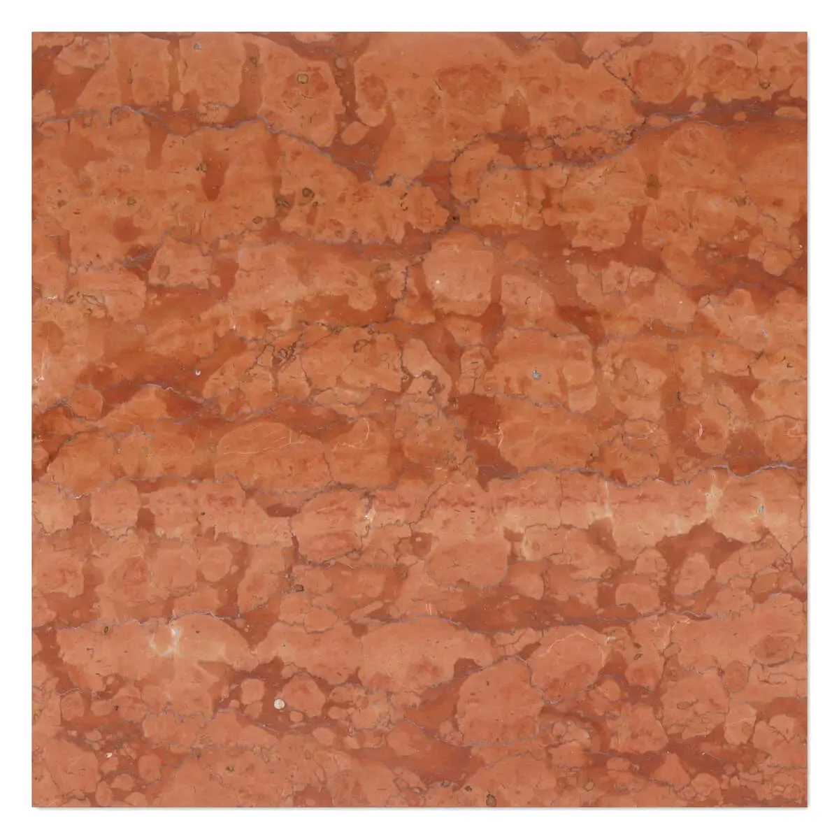 Rosso Verona polished marble tile in 12x12 size, natural stone finish, perfect for floor and wall applications