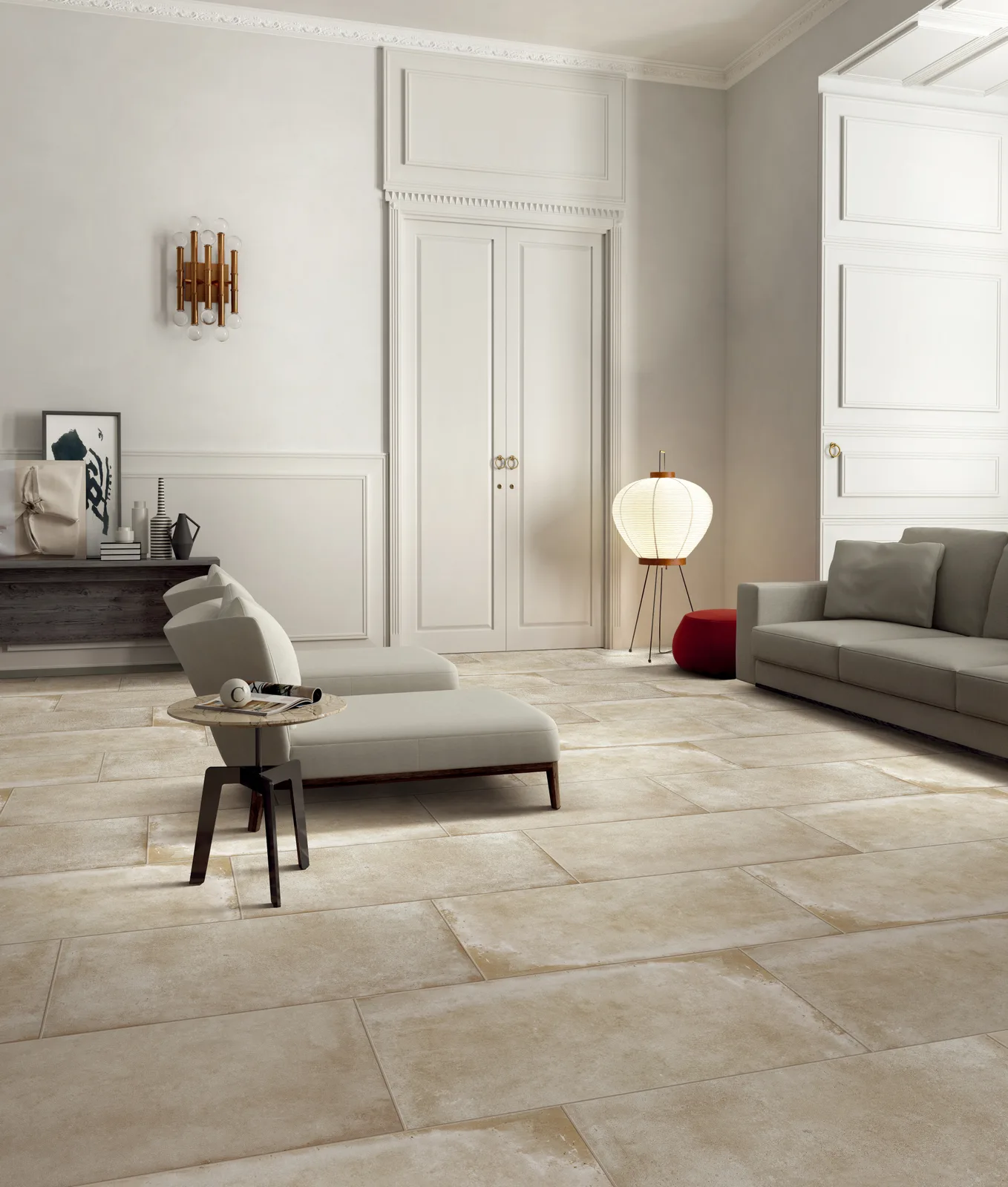 Urban porcelain tile in Shadow and Coffee colors, available in various sizes including 12x24 and 18x36, made from high-quality porcelain.