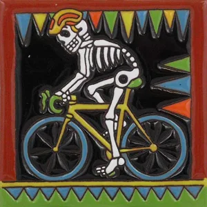 DD Bike - Dia de los Muertos Art Tile