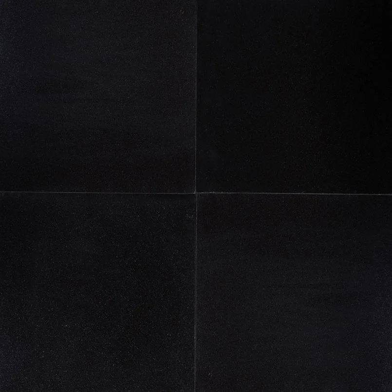 Premium Black natural stone tile in polished finish, available in various sizes
