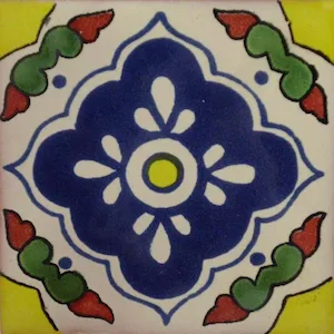 Guadalajara Amarillo Talavera Tile 4x4 ceramic glazed finish