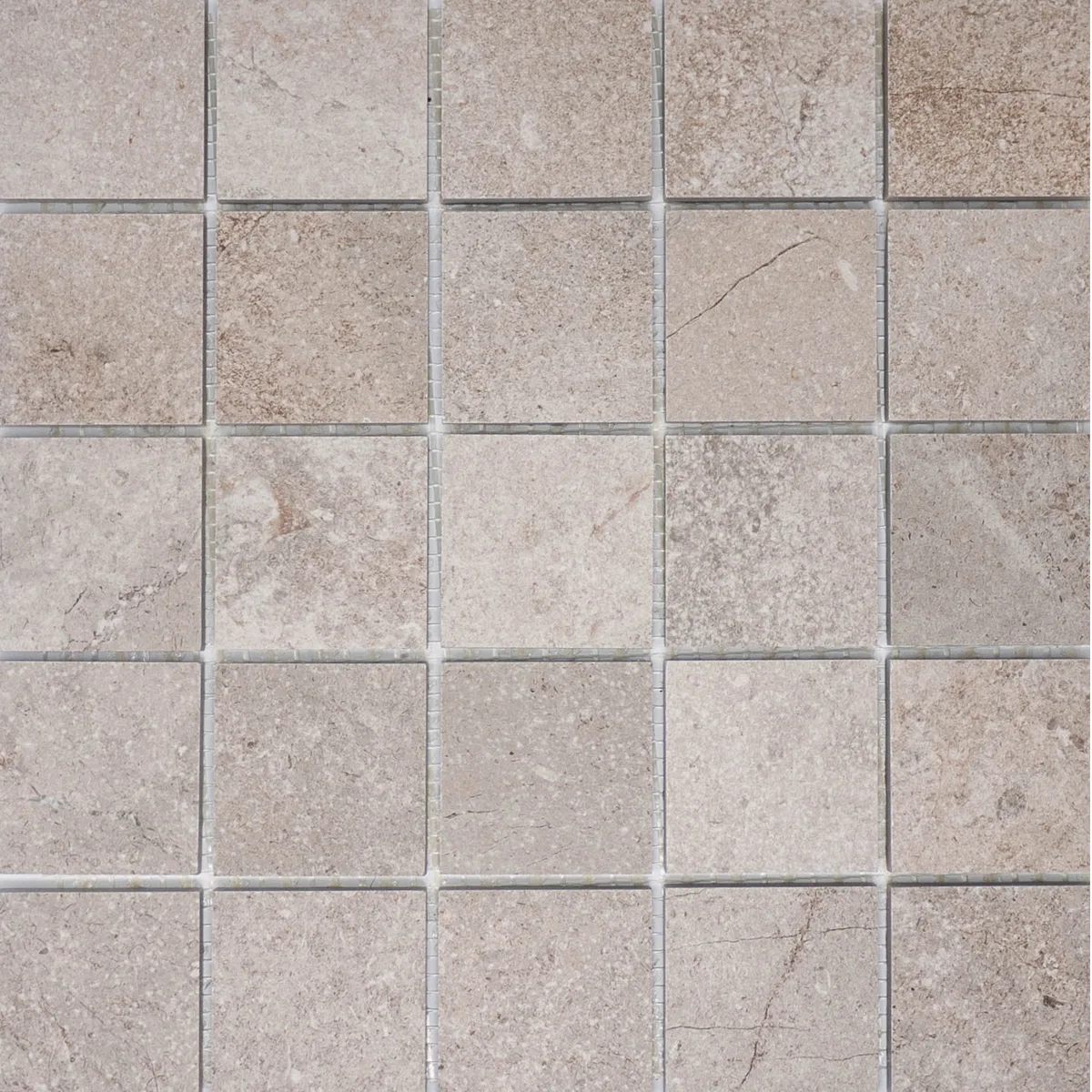 True Mosaic Tile in Mild Grey, Light Beige, Warm White, 12x12, Porcelain
