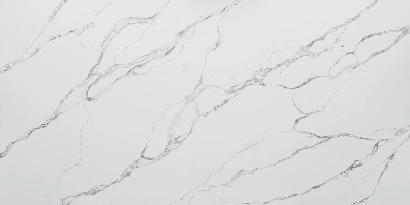 Calacatas Rocky Quartz Countertop in polished finish, available in multiple sizes including 122-126x63 slab and 9x3 pieces
