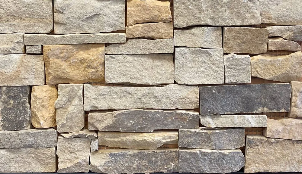 Mixed (2-Pc Dog Ear Corner) Natural Stone Ledger Panel
