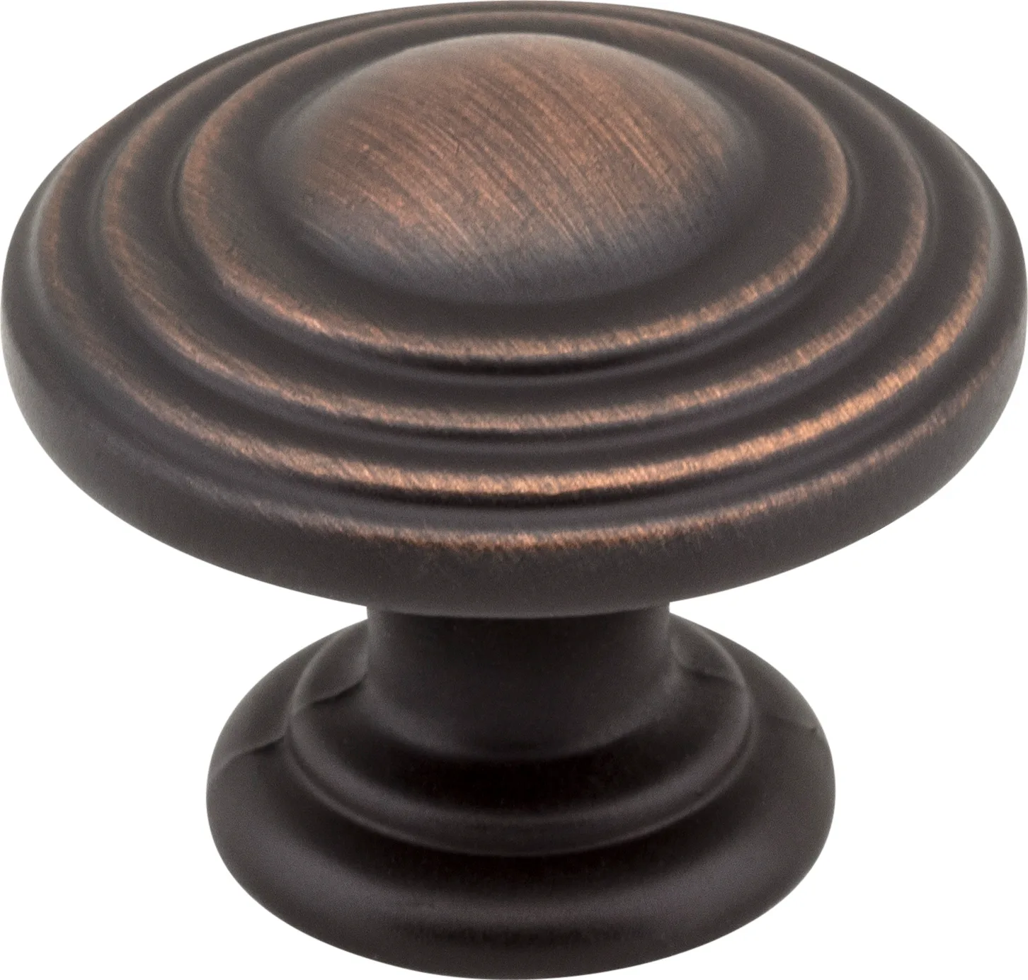Bremen 2 Stacked Cabinet Knob in Gun Metal finish, 1-1/4 inch diameter decorative hardware