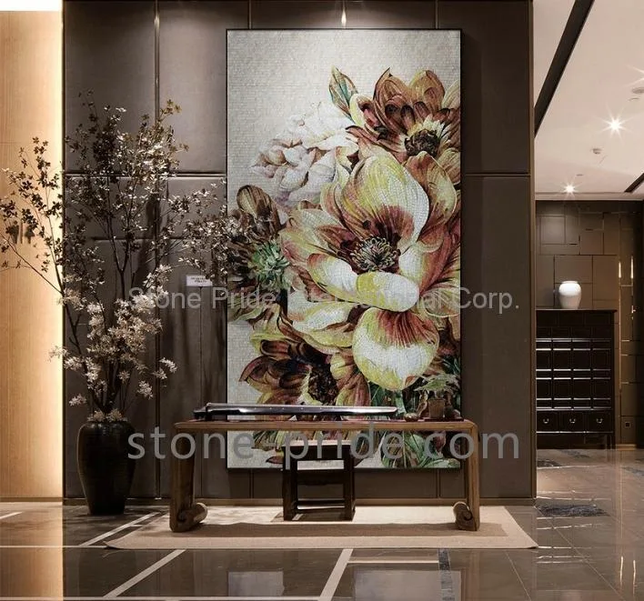 Flower Glass Mosaic Mural