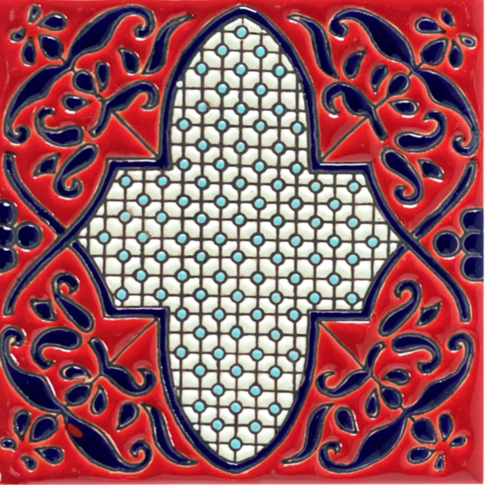 Monterrey "La Paz" Handcrafted Relief Mexican Tile