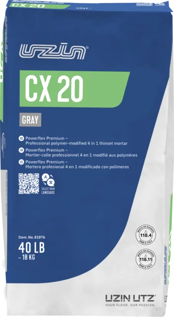 UZIN CX 20 Grey Powerflex Project Professional Thinset Mortar