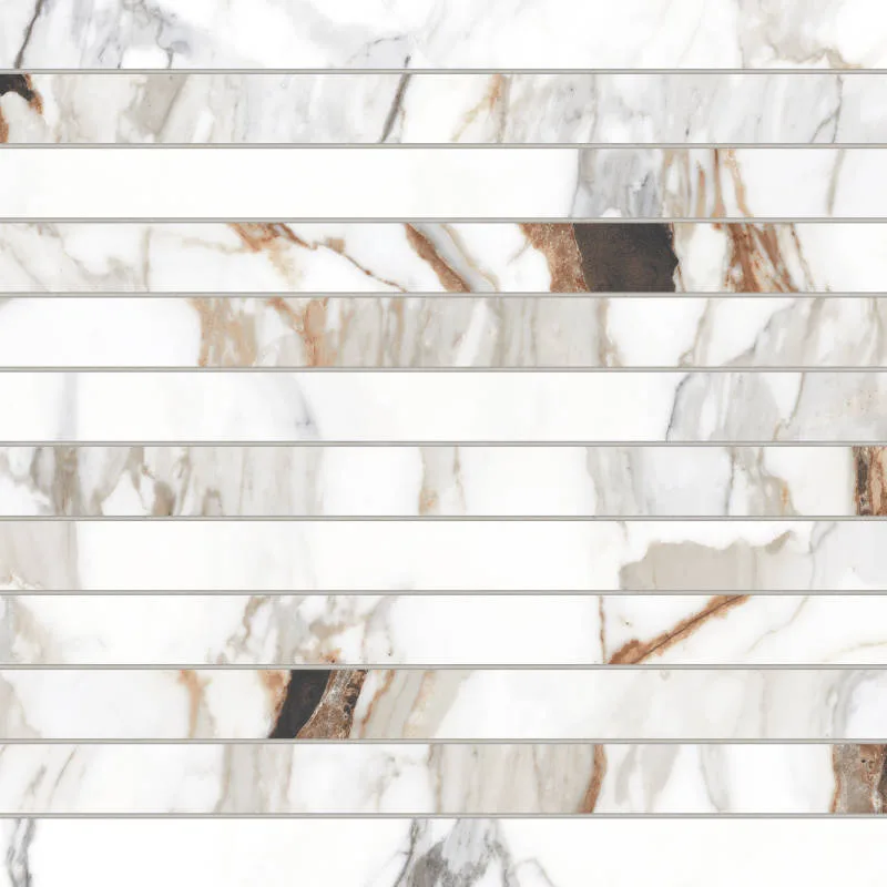 Prati Calacatta Macchia Vecchia Mosaic Tile 12x12 honed porcelain in a sophisticated color blend