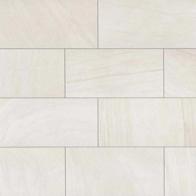 Bianco porcelain tile 12x24 matte finish from Purestone collection by Bedrosians