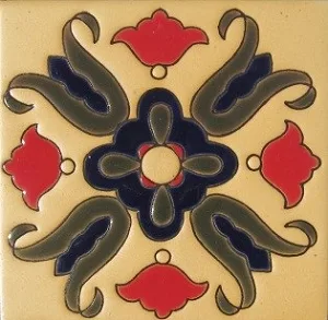 Cardenas "La Paz" Handcrafted Relief Mexican Tile