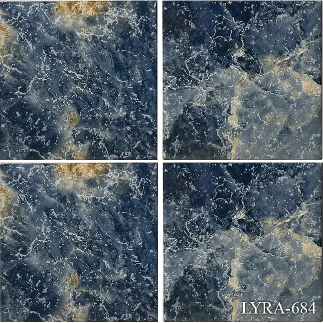 Lyra 600 Series Pool Tile Steel Blue 6x6 Ceramic
