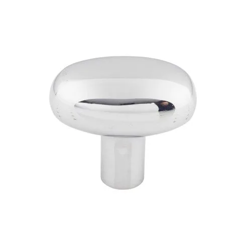 Aspen II Small Potato Knob in polished chrome and polished nickel finish, decorative hardware for cabinets