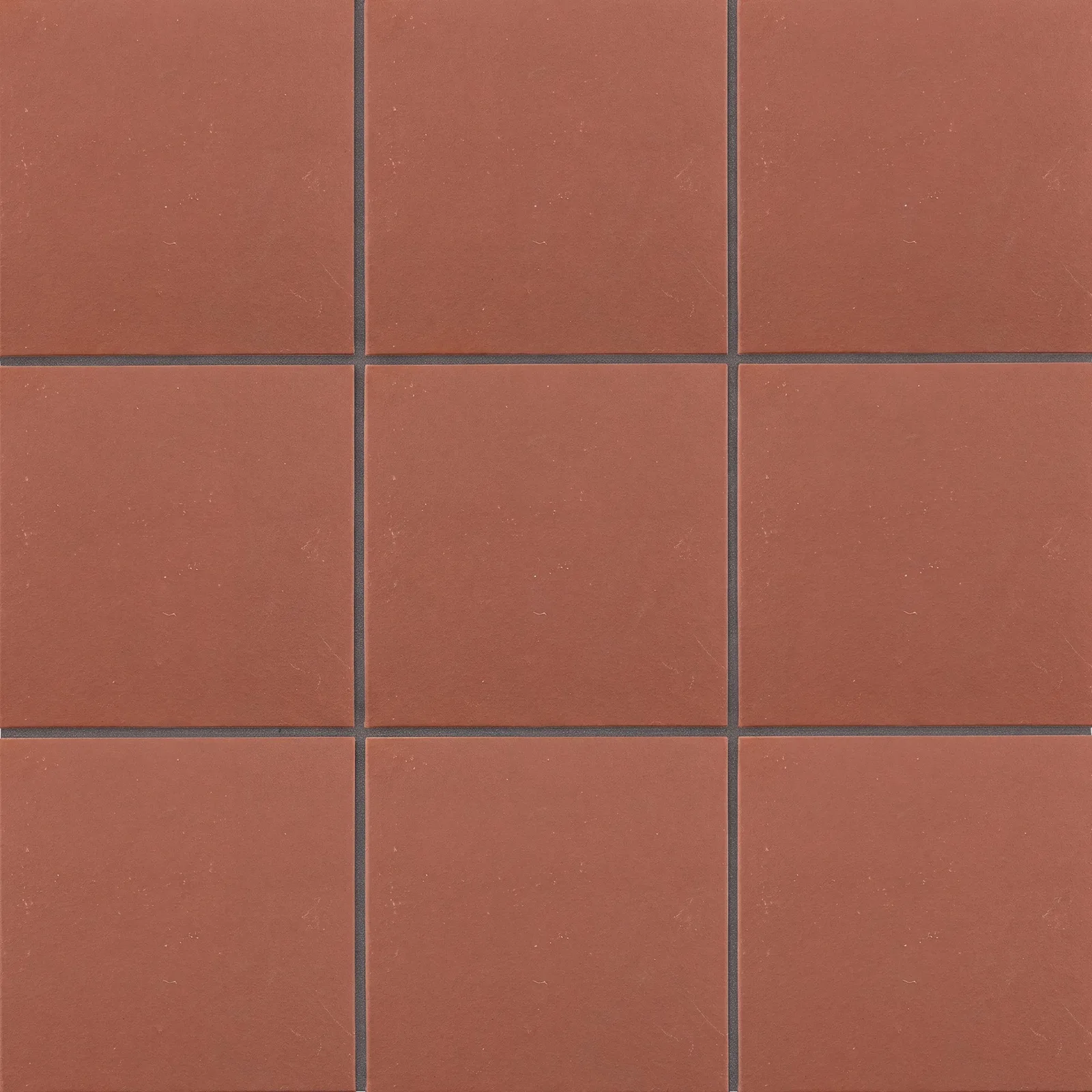 Quarry Max 6x6 porcelain tile in red and gray with natural finish