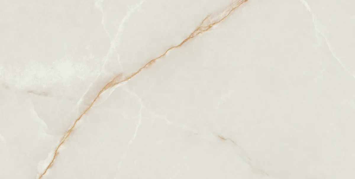 Marble Marfil porcelain tile 12x24 and 24x48 in glazed finish, showcasing a creamy marble design