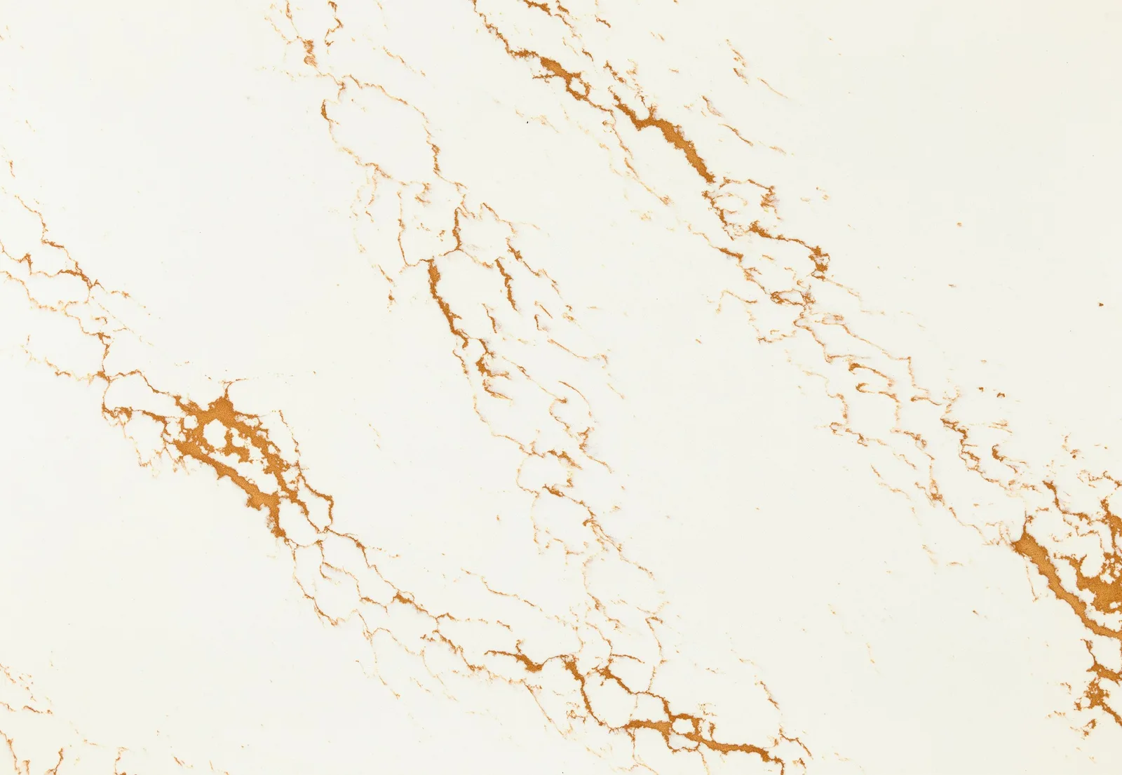 Inverness Gold quartz countertop in polished finish, 132" x 65.5", luxury collection by Cambria