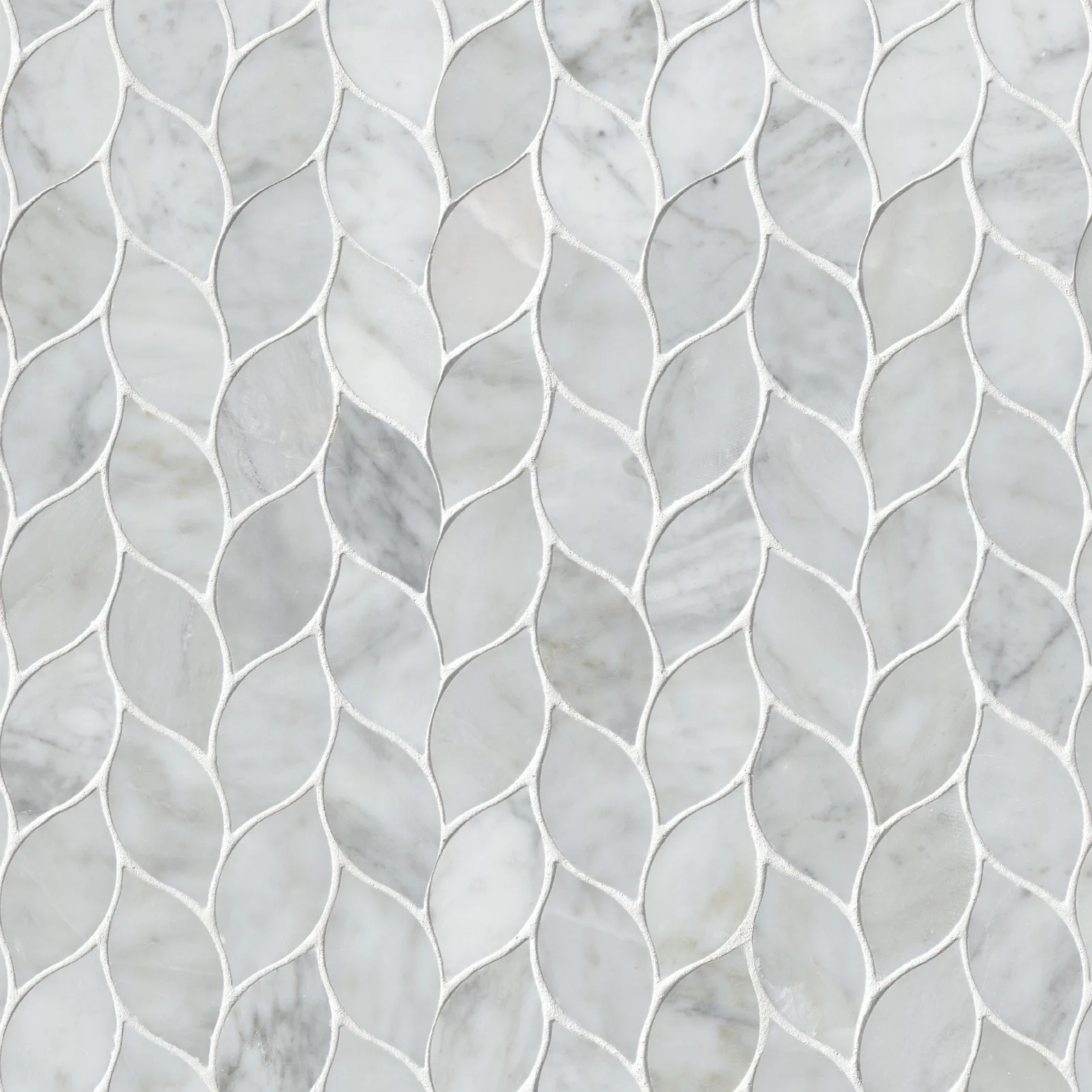 Carrara White Blanco Mosaic Tile, honed finish, 5/16 thickness, natural stone
