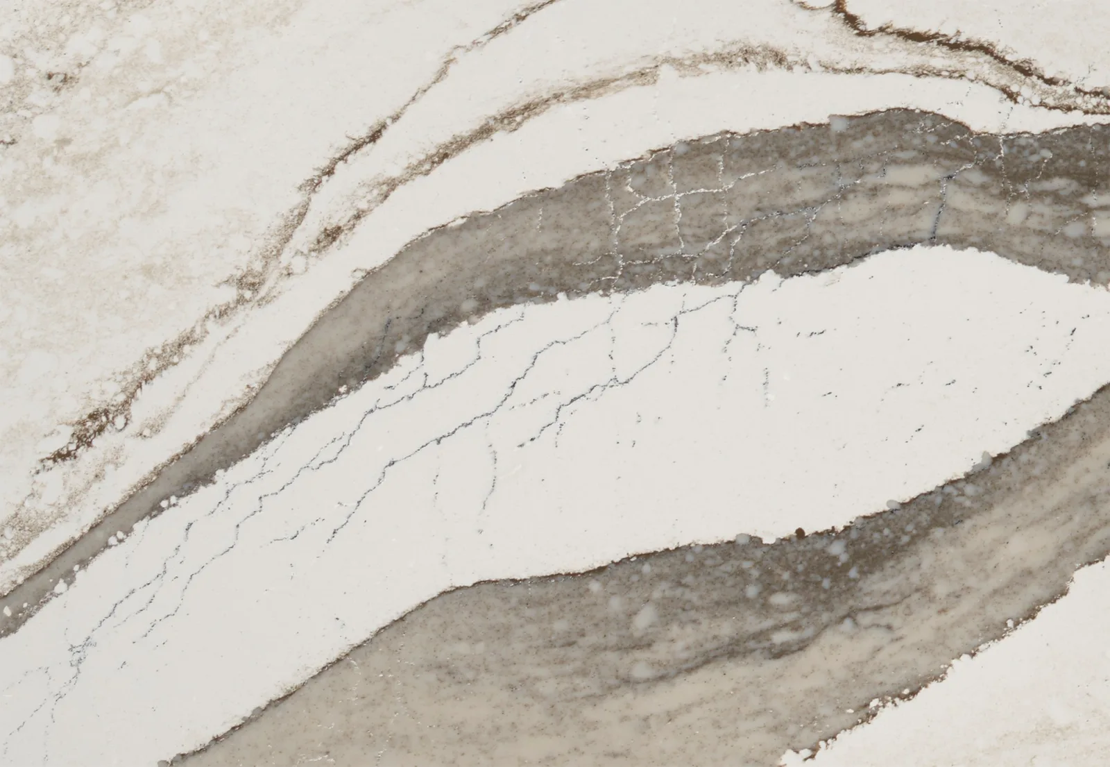 Skara Brae Quartz Countertop in polished finish, 132" x 65.5", luxury material by Cambria