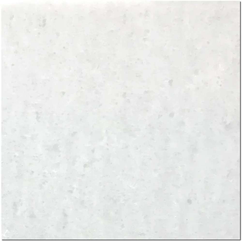 Polar White Marble tile in polished finish, 12x12 size, natural stone material