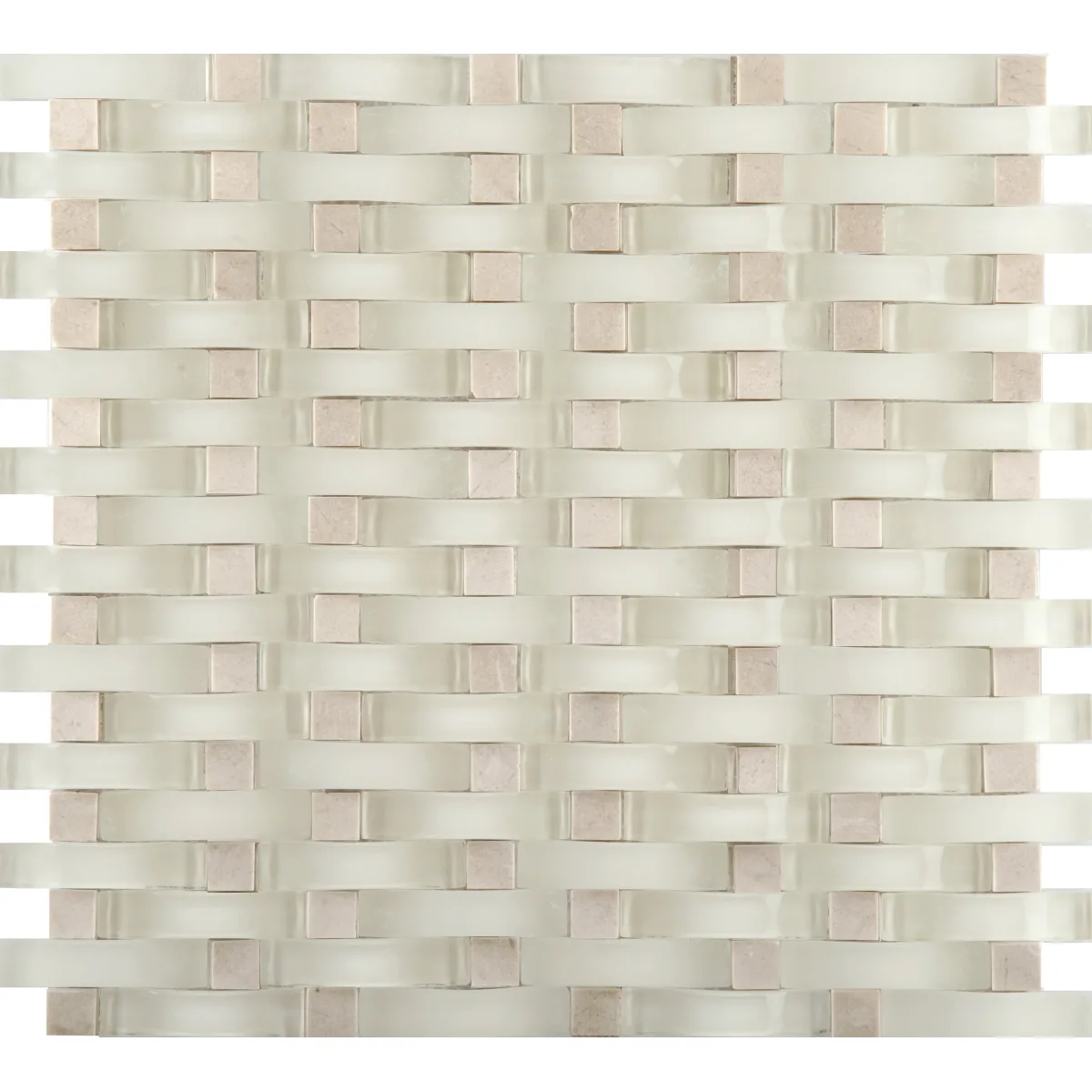 Lucente Glass Stone Gloss/Matte Wave Mosaic