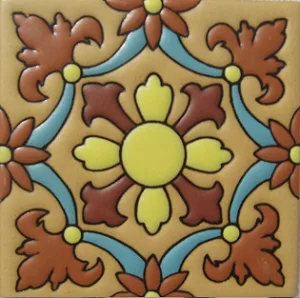 Guaymas "La Paz" Handcrafted Relief Mexican Tile