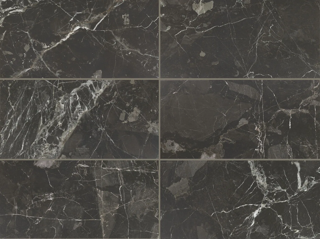 Marazzi Savoir Noir porcelain tile in matte finish, available in 24x24 and 12x24 sizes, ColorBody material, square and rectangular shapes.