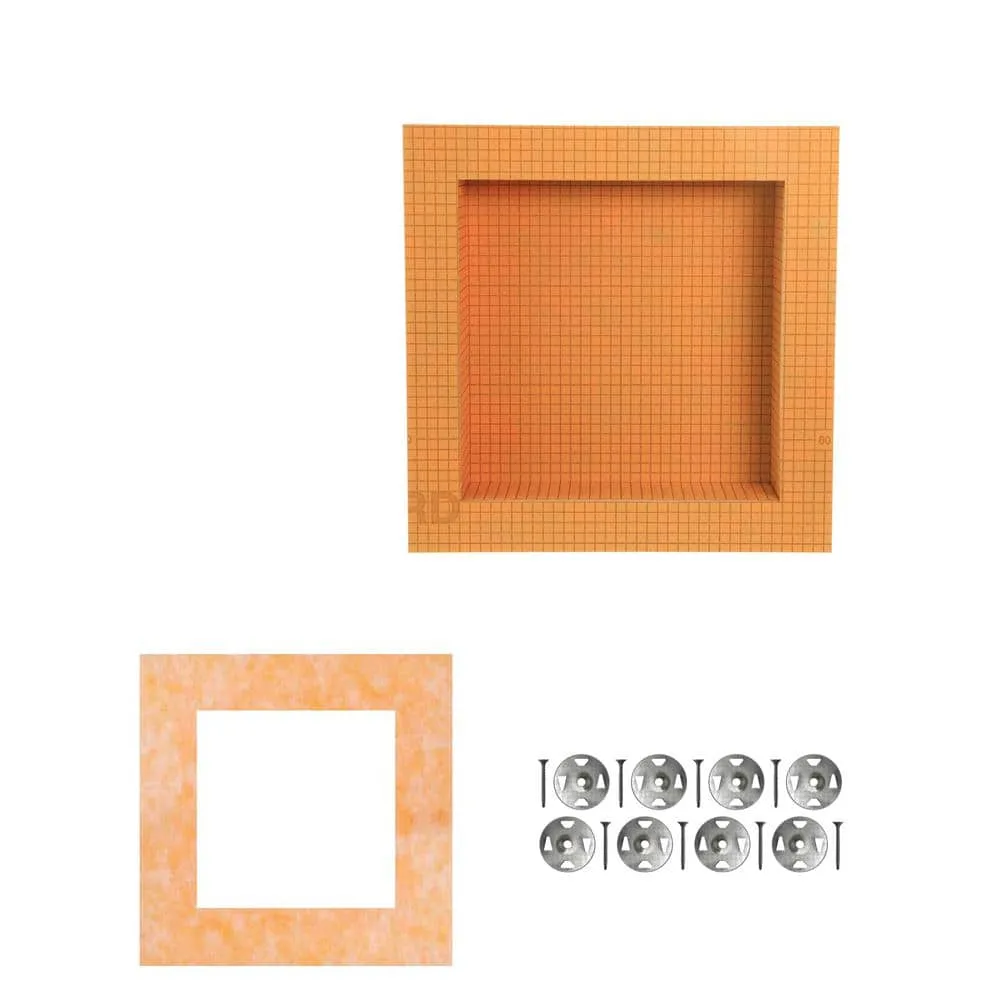 Schluter Kerdi-Board-SN Shower Niche with Frame 12 in. W x 12 in. L x 0.5 in. T Underlayment for Tile KB12SN305305AF