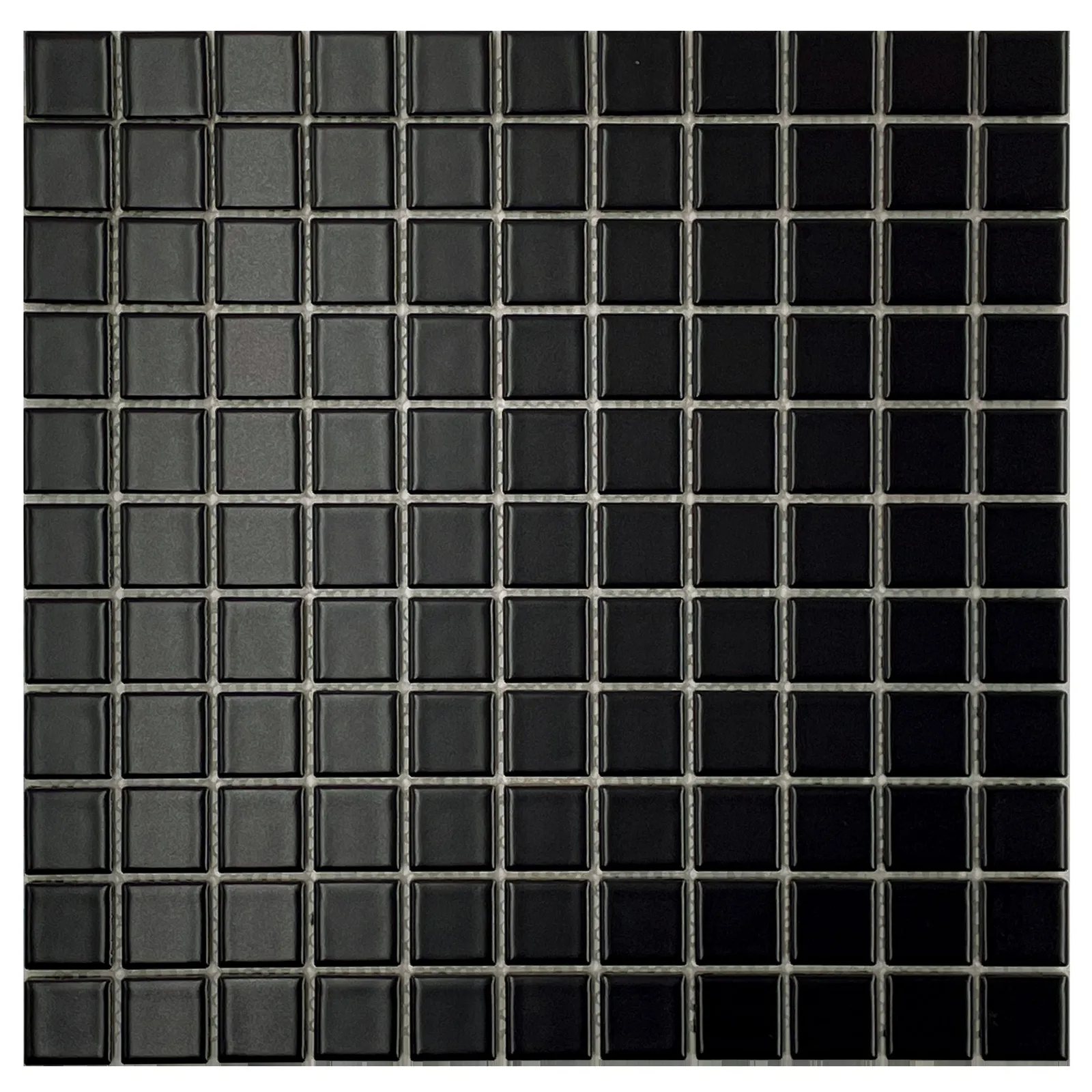 Metro Square Mosaics Black and White Porcelain Matte Tile 1x1 and 2x2 inches
