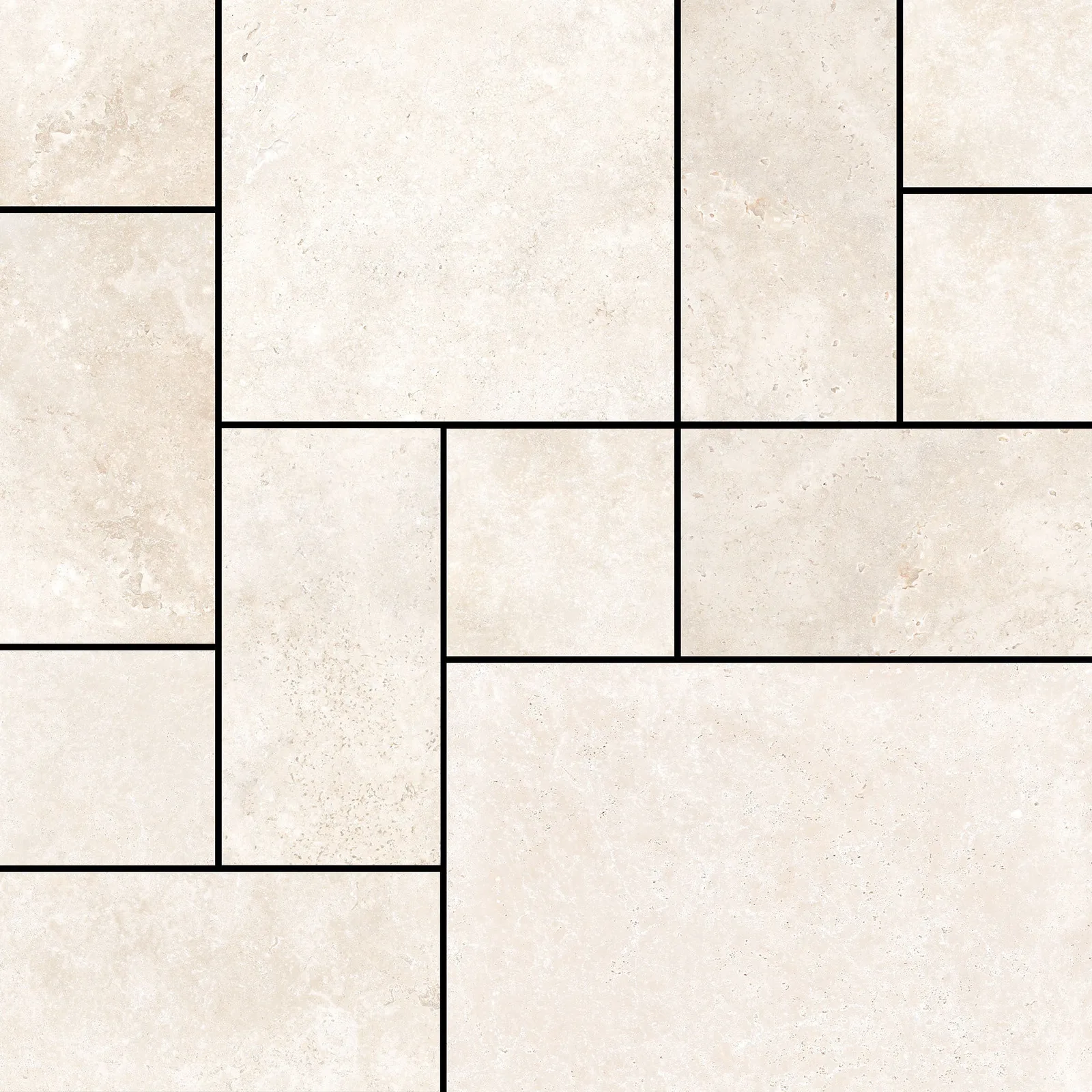 Jerusalem Stone Safe R11 in Avorio, Beige, Grigio, and Sabbia limestone tiles, matte finish, available in sizes 8x8, 8x16, 16x16, 16x24
