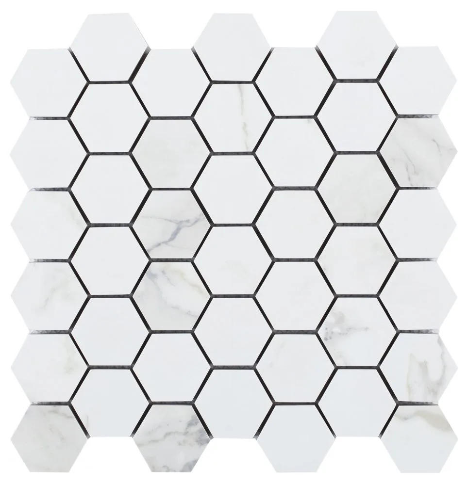 Calacatta Dorado Malaysia Matte 2 x 2 Hexagon