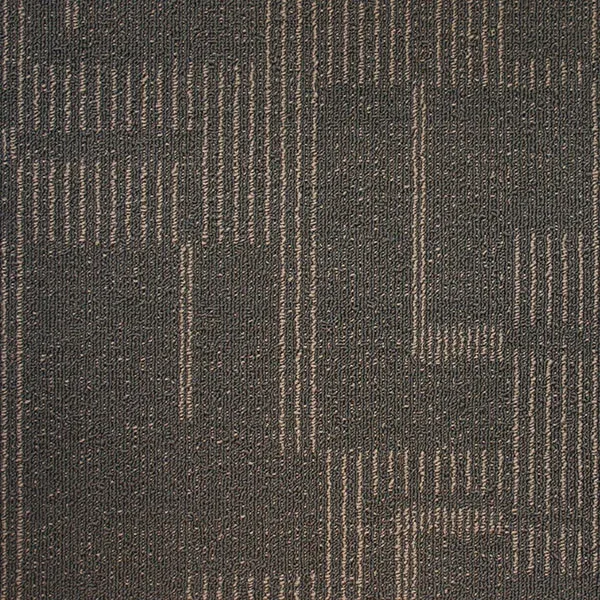 @work Rubicon Carpet Tile in Ebony, Lead, and Navy colors, 19.69 x 19.69 inches, made of 100% BCF Polypropylene