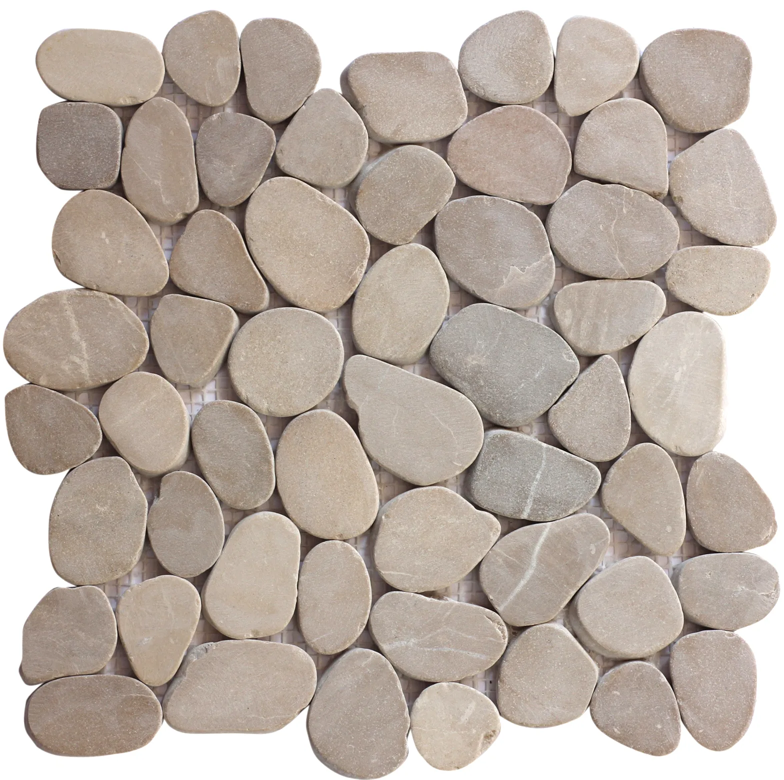 Tan Flat Indonesian Stone Mosaic