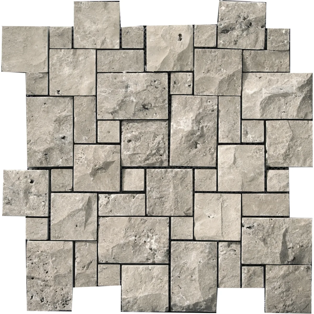Trav Ancient Tumbled Splitface Versailles Pattern Mosaic