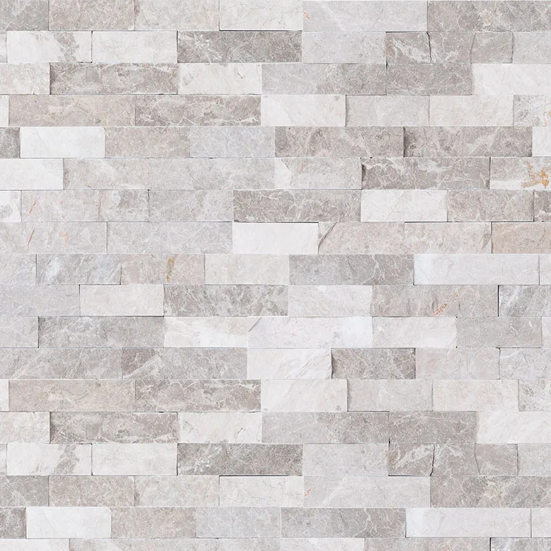 Luna Gray Panel 6x24 Split Face Stacked Stone in Dark Gray Finish