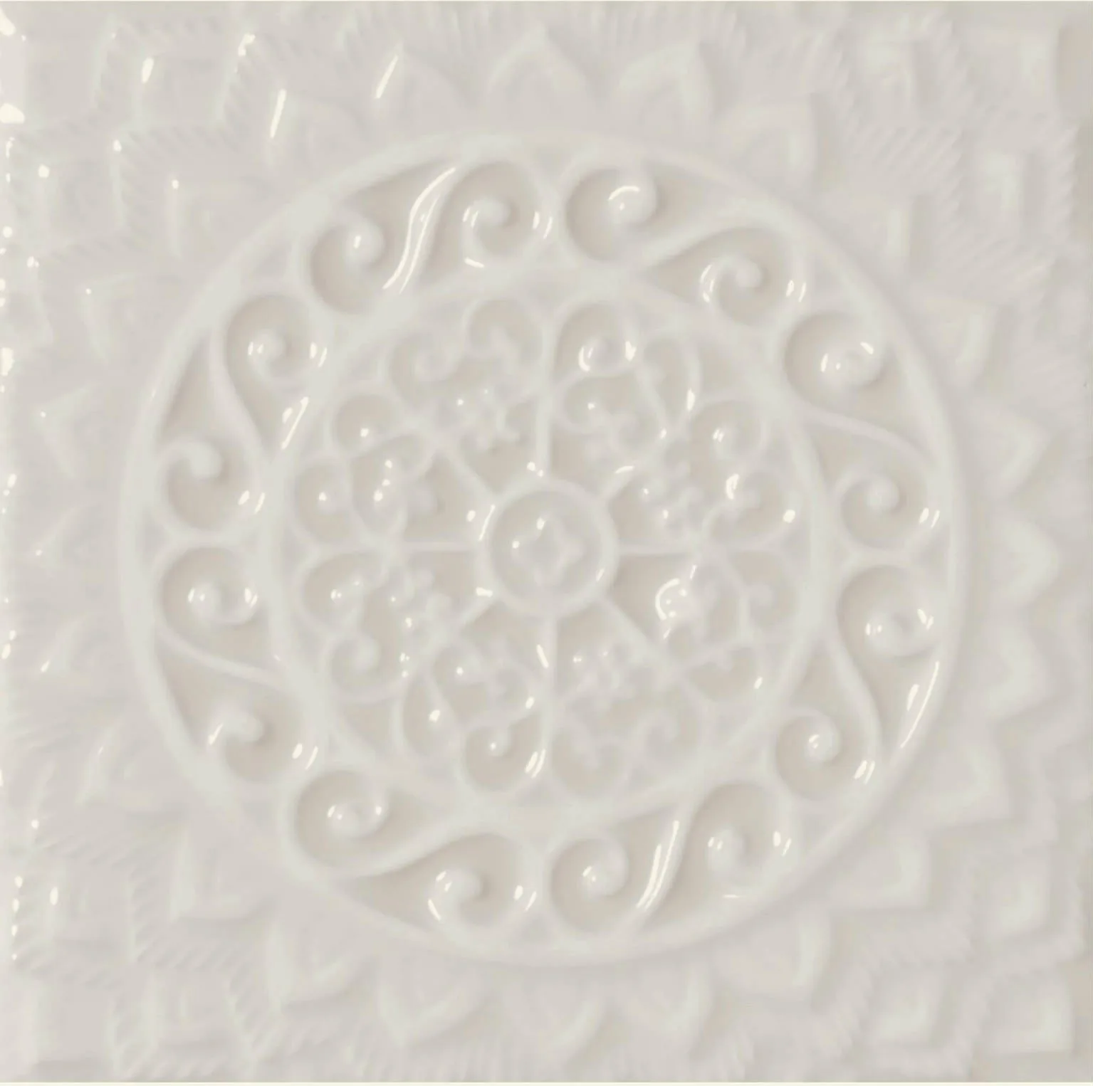 Universe Deco ceramic tile in Eucalyptus 5.8x5.8, handcrafted ceramic wall tile